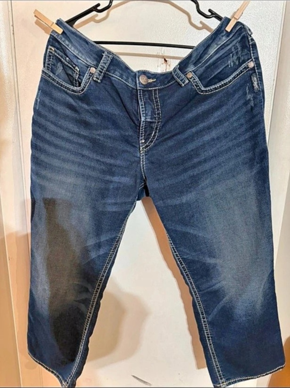Silver Jeans Co. Suki Mid Capri. Denim Capri Jeans Waist 18W/24 Like New